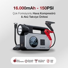 Turtle Kensa Taşınabilir Akü Takviye Cihazı ve Hava Kompresörü 150 Psı - 16.000 Mah