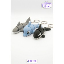Bytex Store Sevimli Deniz Canlıları 3'lü Anahtarlık Seti - Köpekbalığı, Yunus ve Balina Çanta Süsü