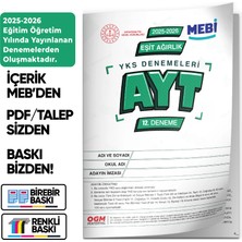 İnformal Yayınları 2026 Yks-Ayt Eşit Ağırlık Tm Mebi Online Türkiye Geneli 12. Deneme Büyük Boy Renkli Baskı Ücreti