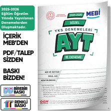 İnformal Yayınları 2026 Yks-Ayt Sözel Mebi Online Türkiye Geneli 12. Deneme Büyük Boy Renkli Baskı Ücreti Güncel Baskı