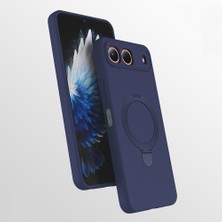 Maks Technology Tecno Spark 40 5g Kılıf M-Safe Şarj Özellikli Standlı Mkst Samara Kapak - Lacivert