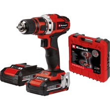 Einhell  Akülü Vidalama TE-CD 18/40-1 Li Kit Power X-Change (18 V, 40 Nm, 13 mm mandren, 2 vites, 21 tork kademesi + delme modu, 2 adet 2.0 Ah akü ve şarj cihazı dahil) - 4514228