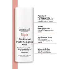 Dermoskin Ince Çizgiler ve Kırışıklık Karşıtı Be Bright Göz Çevresi Peptit Kompleks Bakım Kremi 15 ml