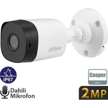 Outlet Dahua (HAC-B1A21-A-0360B) 2mp 3.6mm Dahili Mikrofon 1080P Hdcvı 4ın1 IP67 Ir BULLET.20MT