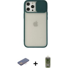 Marsilyan™- iPhone 12 Pro Max Kılıf Vadi Çizgi - Siyah Joko Magic 5d Hayalet Cam + Renkli Kamera Lens Koruma Cam - Pe