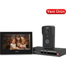 Dahua (KTP03) Ip Villa Kit Inç Dokunmatik Ekran Poe Ipc Ekranlı Kapı Zili