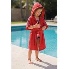Melomel Beach Cover-Up Red Kız Çocuk Müslin Panço