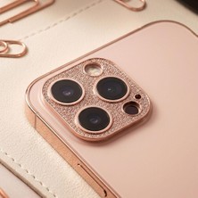 Mi7a iPhone 12 Pro Max Uyumlu Taşlı Kamera Çerçevesi