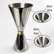 Bispot Çift Taraflı Paslanmaz Çelik Kokteyl Ölçü Kabı 45/30ML