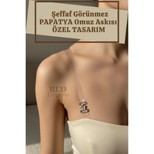 Red İç Giyim Cam Şeffaf Görünmez Sütyen Askısı 1 Çift (Özel Papatya Tasarımı ve Anti-Alerjik Cilt Dostu Malzeme)