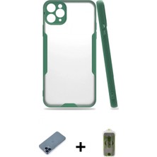 Marsilyan™- iPhone 11 Pro Max Kılıf Atlas Asil Serisi - Siyah Joko Magic 5d Hayalet Cam + Metal Kamera Lens Koruma Cam - Mı