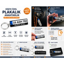 Mastar Kişiye Özel Plaka Anahtarlık – Isim ve Telefon Numarası Yazılabilir (2 Adet)
