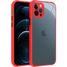 ZORE iPhone 12 Pro Kılıf ​​mtr Kaff Kapak-Kırmızı
