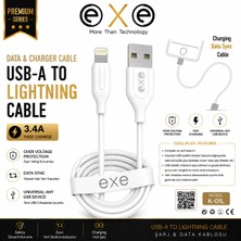 Exe Technology EXE 3A Lightning Şarj ve Data Kablosu