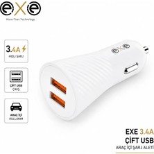 Exe Technology EXE 3.4A Çift USB Araç Şarj Aleti
