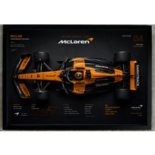 Mclaren MCL38 Formula 1 Özel Tasarım Çerçeveli Poster