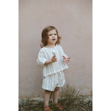 Oh la la Koala For Little Ones Kahverengi Çizgili T-Shirt Şort Takım