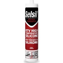 Selsil 310 Ml Kırmızı Yüksek Isı Silikon RTV %100 Silikon Polimer ile Yüksek Mukavemet Sağlar