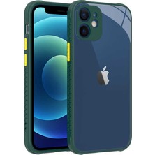 ZORE iPhone 12 Mini Kılıf ​​mtr Kaff Kapak-Koyu Yeşil