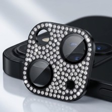 Mi7a iPhone 13 ve iPhone 13 Mini Uyumlu Taşlı Kamera Çerçevesi