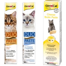 Gimcat 50 gr Kedi Macunu Malt Peynirli, Balıklı Vitaminli ve Biotinli, Tüy Sağlığı İçin Lezzetli