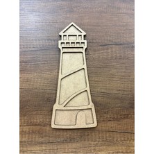 Karsan Mozaik 11,5X28CM Deniz Feneri Figür Ham Ahşap Boyanabilir Hobi Malzeme