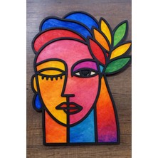 Karsan Mozaik 34,5X27,5CM Geometrik Kadın Figür Ham Ahşap Boyanabilir Workshop