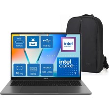 Asus vivobook S16 S3607VA-RP176W Intel Core 7 240H 24GB 512GB SSD Windows 11 Home 16" 144Hz Wuxga Snertech Çanta