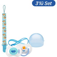 Wee Baby 2'li Gece Gündüz Emzik No:1 Mavi (Kutu ve Bant Seti)