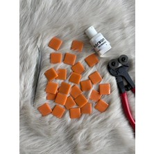 Karsan Mozaik Sanatsal Mozaik Turuncu 2,5x2,5cm Mozaik Sanatı Malzeme (100GR)