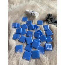 Karsan Mozaik Sanatsal Mozaik Gök Mavi 2,5x2,5cm Mozaik Sanatı Malzeme (100GR)