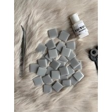 Karsan Mozaik Sanatsal Mozaik Gri 2,5x2,5cm Mozaik Sanatı Malzeme (100GR)