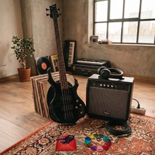 Midex MBG-410BK-25AMP 4 Telli Bas Gitar ve 25W Amfi Kulaklık Set
