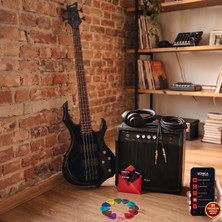 Midex MBG-410BK-20AMP 4 Telli Bas Gitar ve 20W Amfi Kulaklık Set
