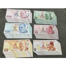 primeneststore 300 adet karışık tl 5-10-20-50-100-200 geçersiz para eğlence egitim  oyun şaka   film parası dizi çekimleri ıçin para
