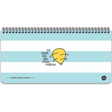 Keskin Color Hisli Şeyler 13*27 Spiralli Stickerli Planner - Siz Giderken Ben Dönüyordum