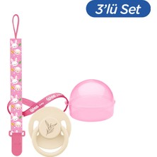 Wee Baby Pure Yuvarlak Uçlu Kauçuk Emzik No:2 - Krem (Kutu ve Band Seti) Kız