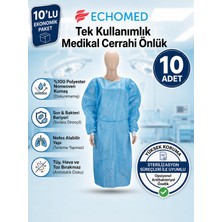 Echomed 10'lu Paket Tek Kullanımlık Medikal Cerrahi Önlük