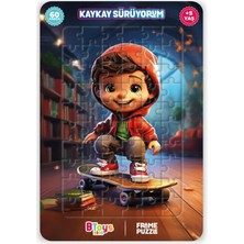 BToys Kaykay Sürüyorum - Frame Puzzle - 60 Parça