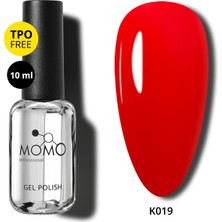 Momo Professional Kalıcı Oje K019, Koyu Kırmızı, 10 ml
