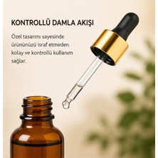 Kozpak Tekli Amber Cam Şişe Siyah Gold Damlalıklı