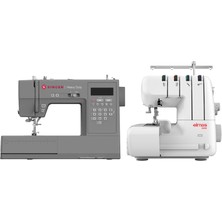 Singer HD6705C Dikiş Makinesi ve Elmas 328 Overlok Makinesi Avantaj Paketi