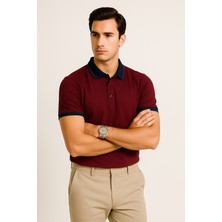 Uomo Park Yaka ve Manşet Detaylı Pamuklu Polo Yaka Regular Fit T Shirt 2988-1