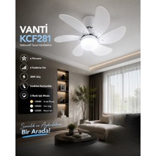 Kendal Elektrik Vanti KCF281K Dekoratif Tavan Vantilatörü Beyaz