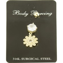 Bijuteri Net Papatya Zirkon Taşlı Piercing 1 Adet