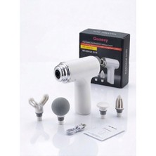 Gomeey GM-015 4 Başlıklı Şarjlı Masaj Aleti Beyaz