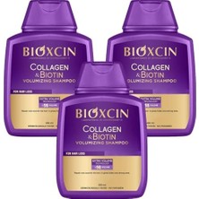 Defne Store Collagen & Biotin Hacim Şampuanı | 3 x 300 ml | Ince Telli ve Hacimsiz Saçlar Için | Hidrolize Kolajen + Biotin + Biocomplex B11