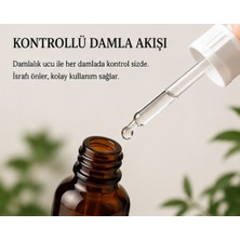 Kozpak 10 Adet Amber Cam Şişe Beyaz Damlalıklı