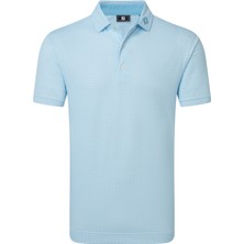 Footjoy Scallop Geo Pique Erkek T-Shirt Mavi 39239