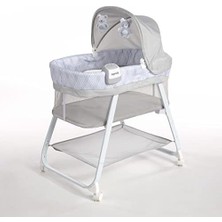 Defne Store Ingenuity Lullanight Gem Bebek Yatağı, 4 Tekerlekli ve Hava Geçiren Kenarlı, Gri, 0-5 Ay, 7 Kg'a Kadar